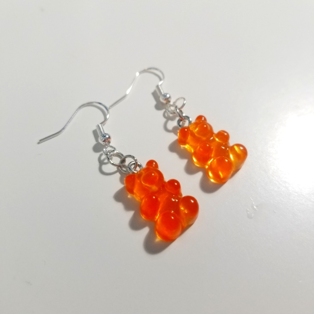 Orange Gummy Bear Earrings